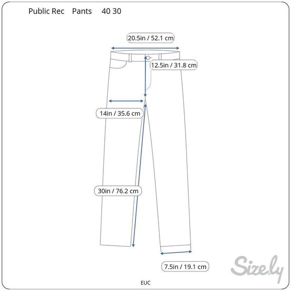 Public Rec All‎ Day Every Day 5-Pocket Pants Golf Men Stretch Size 40/30 EUC - Picture 8 of 8